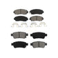 Front Rear Semi-Metallic Brake Pads Kit For 2005-2010 Honda Odyssey KSM-100050