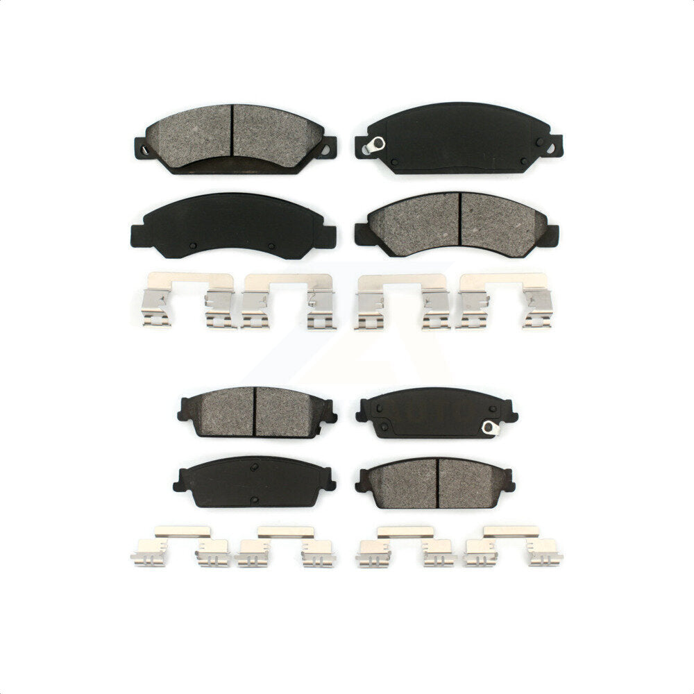 Front Rear Semi-Metallic Brake Pads Kit For 2007-2007 Chevrolet Tahoe GMC Suburban 1500 Yukon Cadillac Avalanche XL Escalade ESV EXT KSM-100052