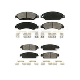 Front Rear Semi-Metallic Brake Pads Kit For 2007-2007 Chevrolet Tahoe GMC Suburban 1500 Yukon Cadillac Avalanche XL Escalade ESV EXT KSM-100052