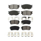 Front Rear Semi-Metallic Brake Pads Kit For Hyundai Accent Kia Rio Rio5 KSM-100065