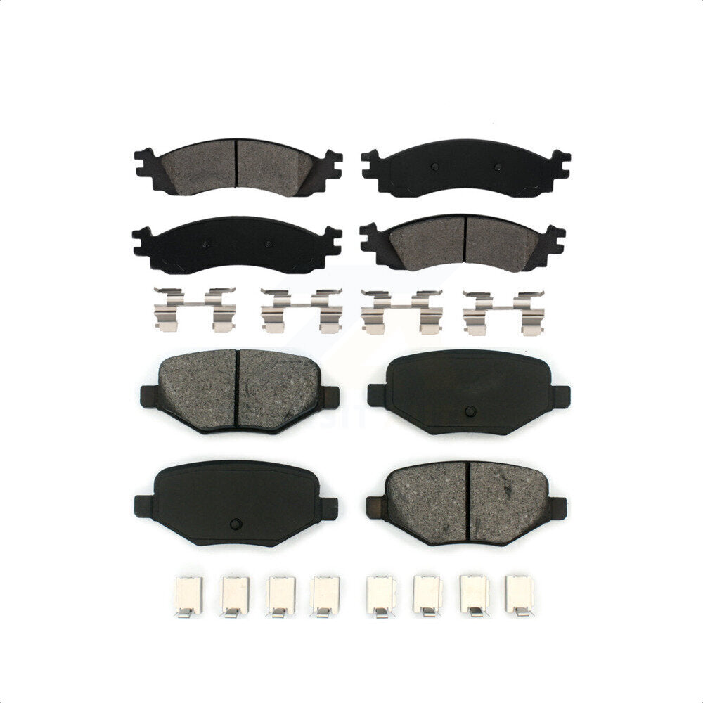 Front Rear Semi-Metallic Brake Pads Kit For 2010-2012 Ford Taurus SHO KSM-100067