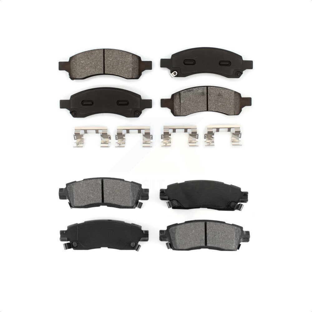Front Rear Semi-Metallic Brake Pads Kit For Chevrolet Trailblazer GMC Envoy EXT XL Buick Rainier Saab 9-7x Isuzu Ascender SSR KSM-100073