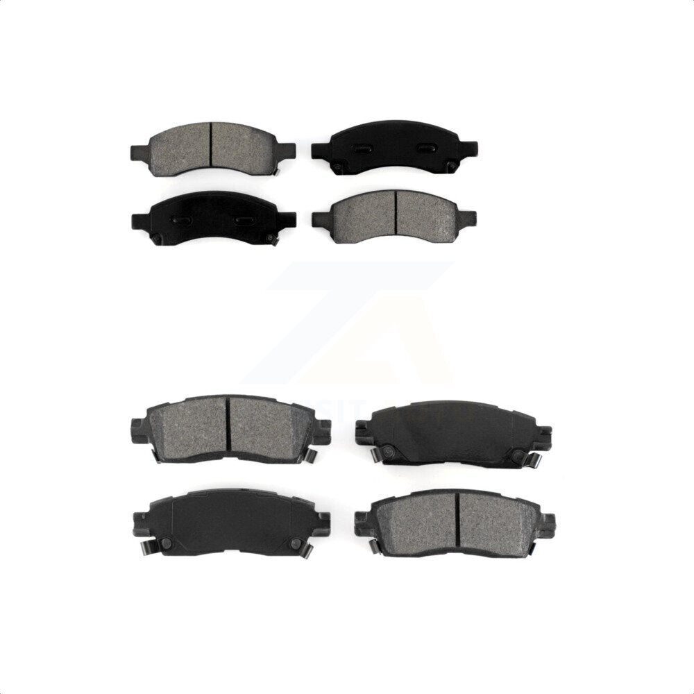 Front Rear Semi-Metallic Brake Pads Kit For Chevrolet Traverse GMC Acadia Buick Enclave Saturn Outlook Limited KSM-100074