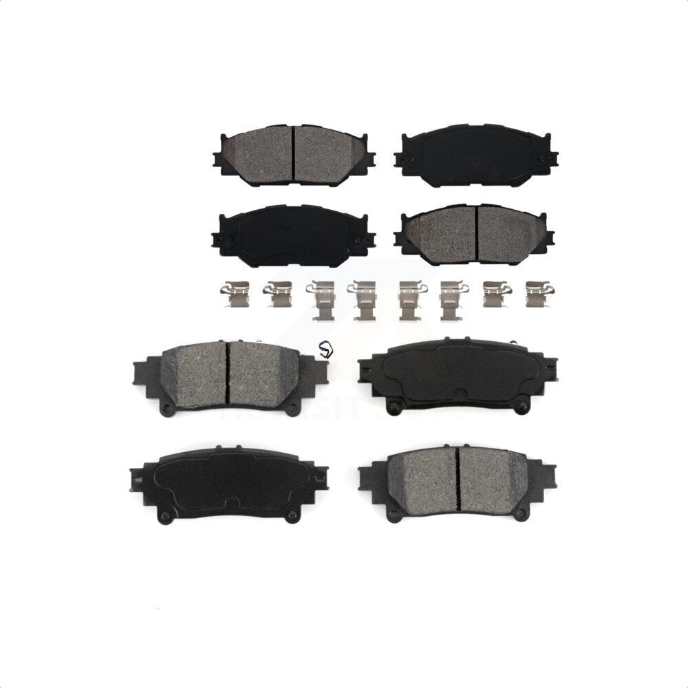 Front Rear Semi-Metallic Brake Pads Kit For 2014-2015 Lexus IS250 Base with RWD With F Sport Package KSM-100076