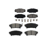 Front Rear Semi-Metallic Brake Pads Kit For 2014-2015 Lexus IS250 Base with RWD With F Sport Package KSM-100076