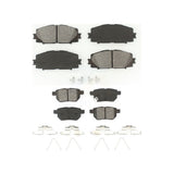 Front Rear Semi-Metallic Brake Pads Kit For Toyota Yaris KSM-100077