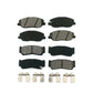 Front Rear Semi-Metallic Brake Pads Kit For 2007-2009 Hyundai Santa Fe KSM-100081