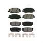 Front Rear Semi-Metallic Brake Pads Kit For Kia Sedona Hyundai Entourage To 04/27/06 KSM-100083