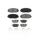 Front Rear Semi-Metallic Brake Pads Kit For Toyota Corolla Scion xB Matrix Pontiac Vibe KSM-100090