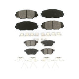 Front Rear Semi-Metallic Brake Pads Kit For Scion Toyota tC Matrix Pontiac Vibe Corolla iM KSM-100092