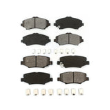 Front Rear Semi-Metallic Brake Pads Kit For Jeep Wrangler Liberty Dodge Nitro JK KSM-100098