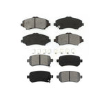 Front Rear Semi-Metallic Brake Pads Kit For Dodge Grand Caravan Chrysler Town & Country Journey Volkswagen Routan Ram C/V KSM-100099