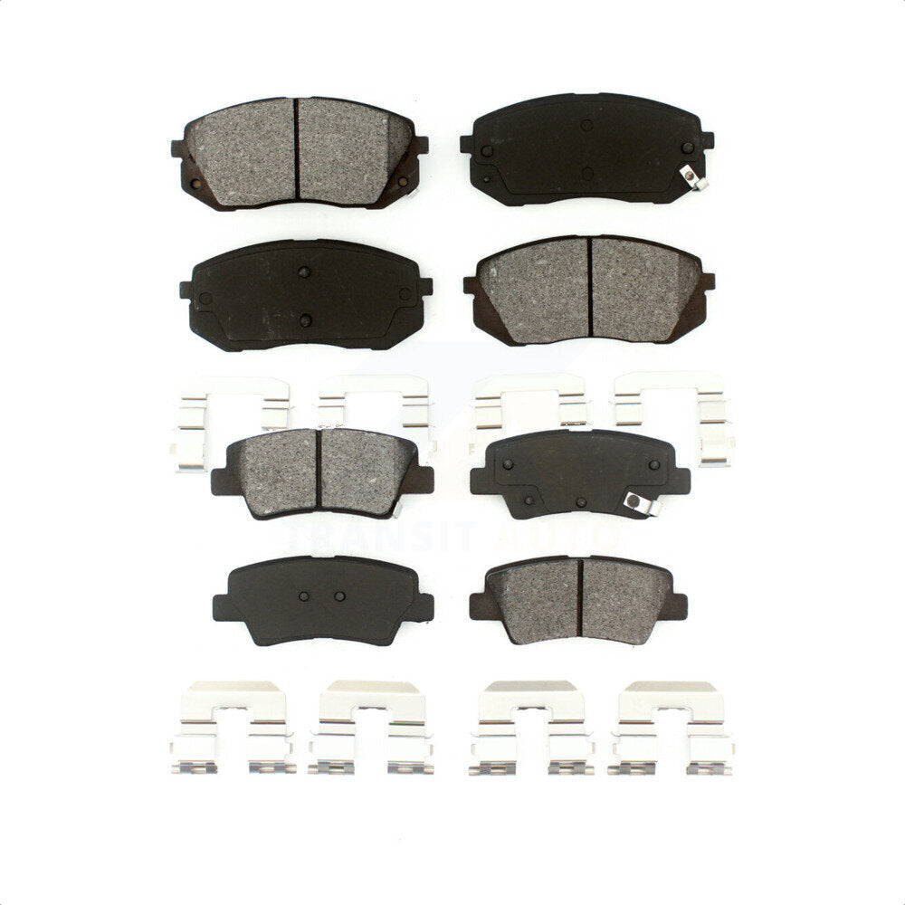 Front Rear Semi-Metallic Brake Pads Kit For Hyundai Sonata Kia Cadenza Soul EV KSM-100107
