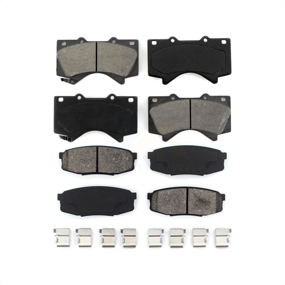 Front Rear Semi-Metallic Brake Pads Kit For Toyota Tundra Sequoia Lexus LX570 Land Cruiser KSM-100109