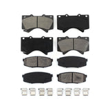 Front Rear Semi-Metallic Brake Pads Kit For Toyota Tundra Sequoia Lexus LX570 Land Cruiser KSM-100109