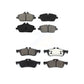 Front Rear Semi-Metallic Brake Pads Kit For 2007-2008 Mini Cooper Convertible With 280mm Diameter Rotor KSM-100114