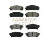 Front Rear Semi-Metallic Brake Pads Kit For Toyota Highlander Sienna Lexus RX350 RX450h KSM-100119