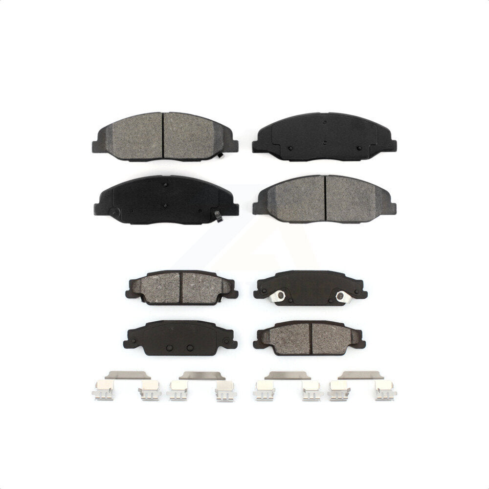 Front Rear Semi-Metallic Brake Pads Kit For 2009-2011 Cadillac STS With Base Brakes KSM-100126