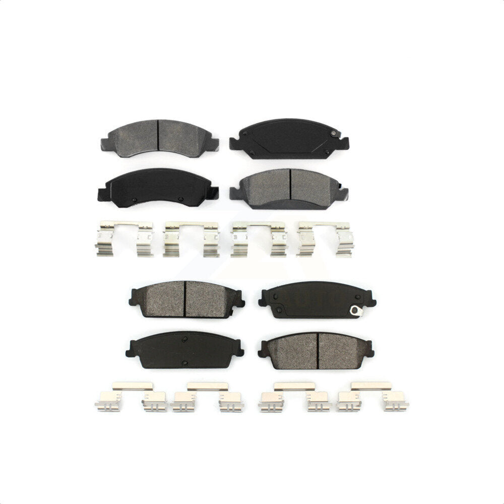 Front Rear Semi-Metallic Brake Pads Kit For Chevrolet Silverado 1500 GMC Sierra Tahoe Suburban Yukon Cadillac XL Avalanche Escalade ESV EXT KSM-100133