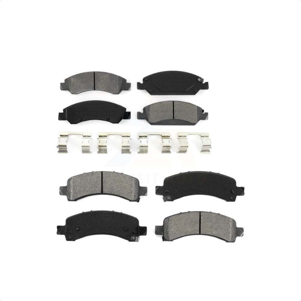 Front Rear Semi-Metallic Brake Pads Kit For 2009-2014 Chevrolet Express 1500 GMC Savana KSM-100138