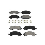 Front Rear Semi-Metallic Brake Pads Kit For 2009-2014 Chevrolet Express 1500 GMC Savana KSM-100138