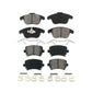 Front Rear Semi-Metallic Brake Pads Kit For Volkswagen Tiguan Audi Q3 Limited Quattro KSM-100142