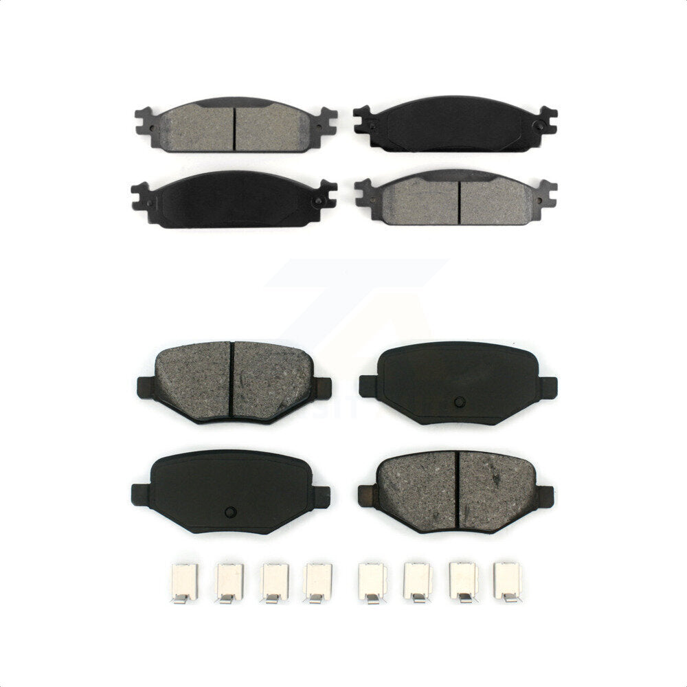 Front Rear Semi-Metallic Brake Pads Kit For 2009-2010 Lincoln MKS KSM-100144