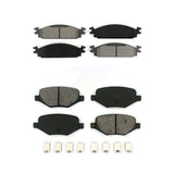 Front Rear Semi-Metallic Brake Pads Kit For 2009-2010 Lincoln MKS KSM-100144