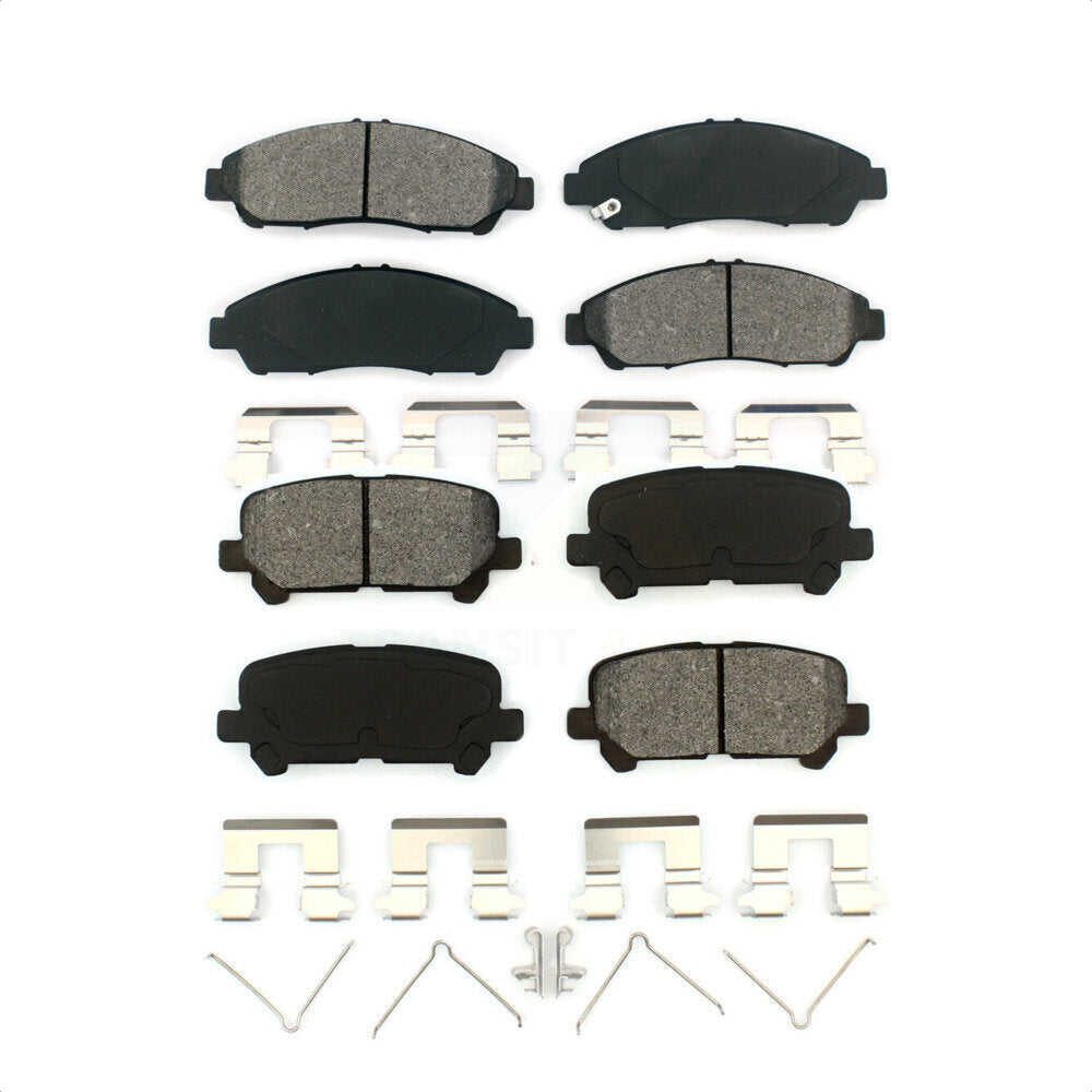 Front Rear Semi-Metallic Brake Pads Kit For Honda Pilot Acura MDX ZDX KSM-100145