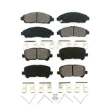 Front Rear Semi-Metallic Brake Pads Kit For Honda Pilot Acura MDX ZDX KSM-100145