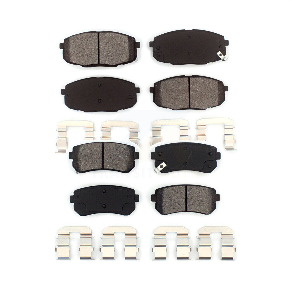 Front Rear Semi-Metallic Brake Pads Kit For Hyundai Elantra Kia Forte Koup Forte5 KSM-100150