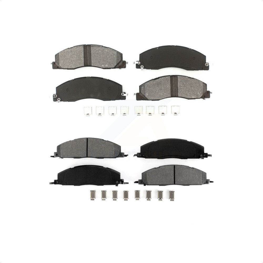 Front Rear Semi-Metallic Brake Pads Kit For Ram 2500 3500 1500 Dodge KSM-100152