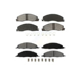 Front Rear Semi-Metallic Brake Pads Kit For Ram 2500 3500 1500 Dodge KSM-100152