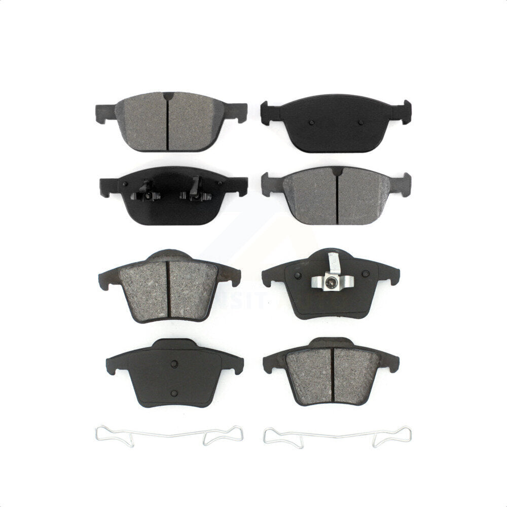 Front Rear Semi-Metallic Brake Pads Kit For 2003-2014 Volvo XC90 With 328mm Diameter Rotor KSM-100156