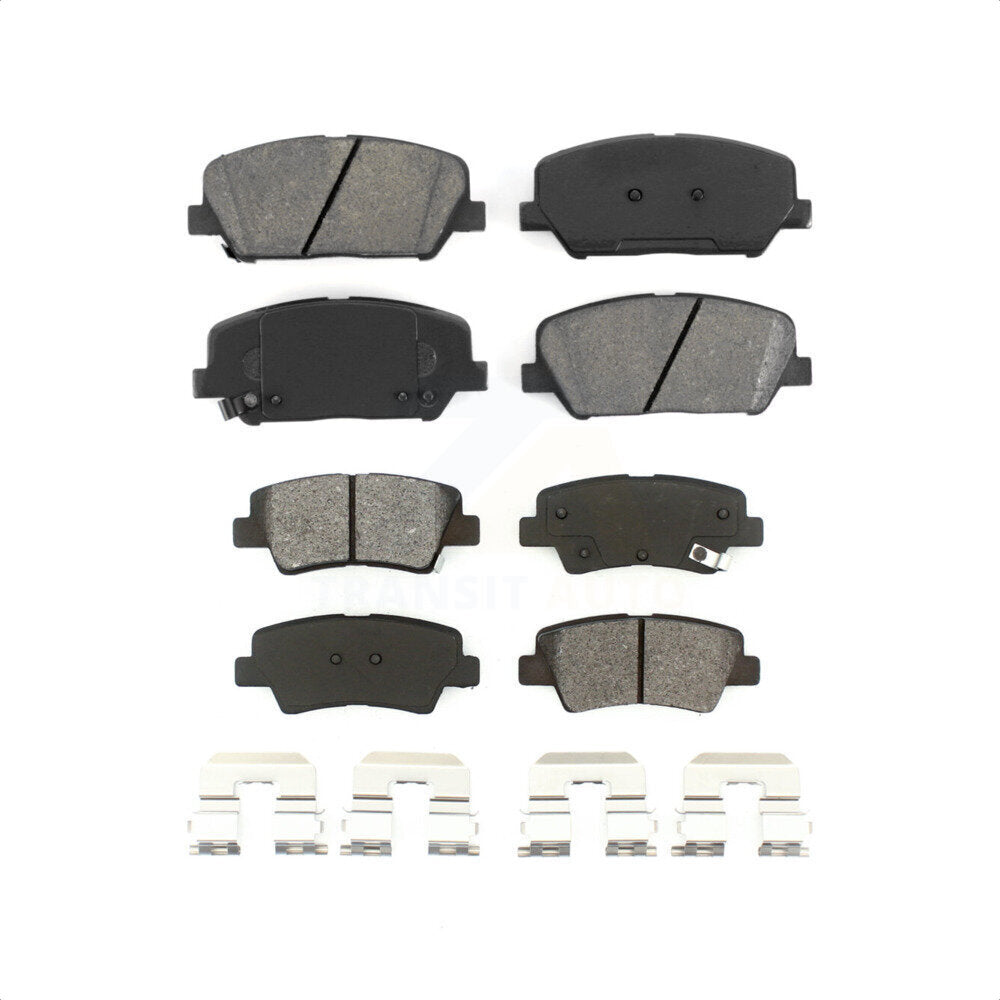 Front Rear Semi-Metallic Brake Pads Kit For Kia Optima Hyundai Veloster Forte Koup KSM-100159