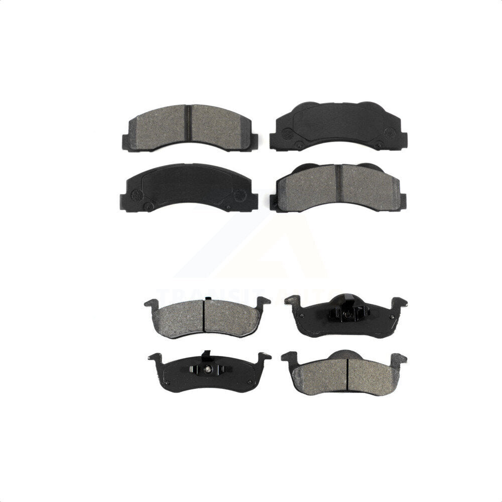 Front Rear Semi-Metallic Brake Pads Kit For 2010-2017 Ford Expedition Lincoln Navigator KSM-100161
