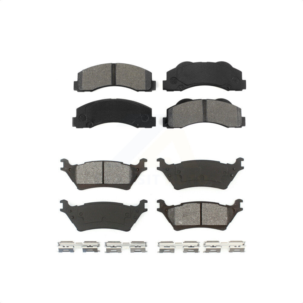 Front Rear Semi-Metallic Brake Pads Kit For Ford F-150 KSM-100162
