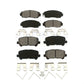Front Rear Semi-Metallic Brake Pads Kit For 2011-2017 Honda Odyssey KSM-100183
