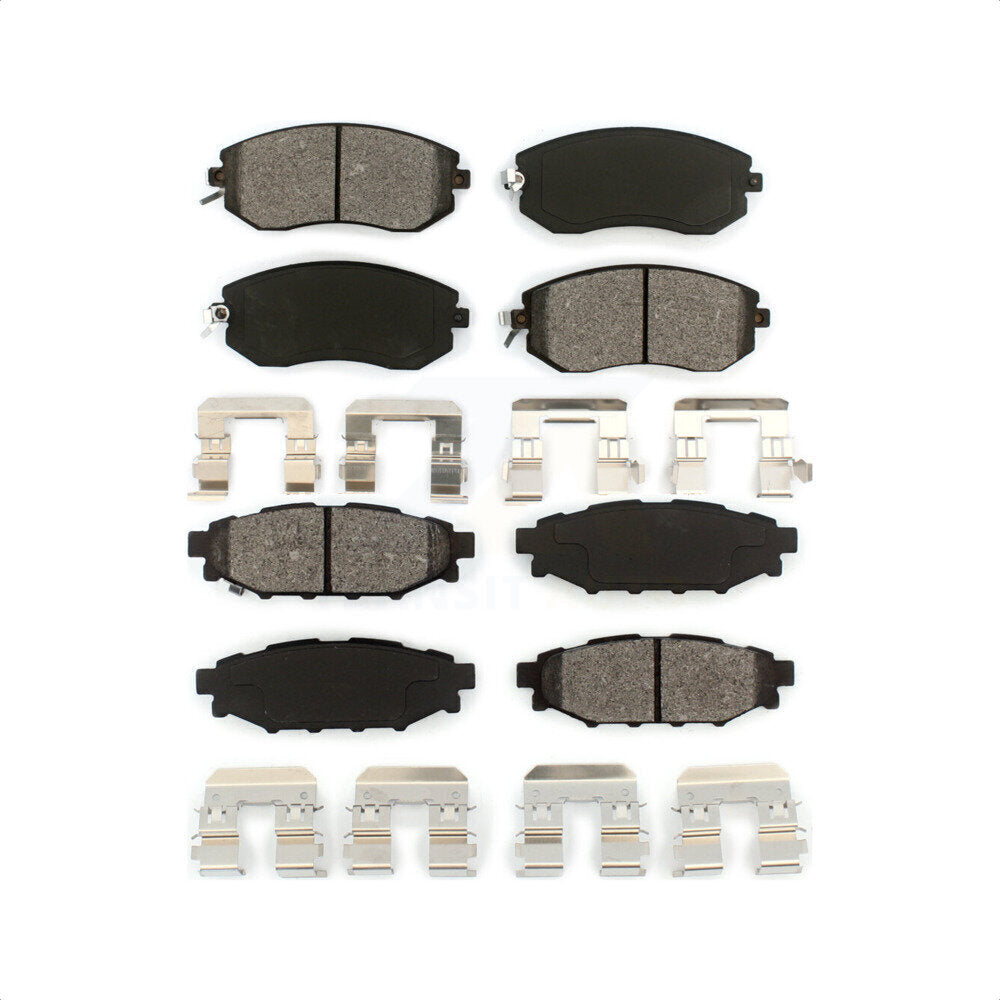 Front Rear Semi-Metallic Brake Pads Kit For Subaru Forester Impreza Outback XV Crosstrek Legacy Scion FR-S BRZ WRX KSM-100186