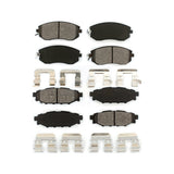 Front Rear Semi-Metallic Brake Pads Kit For Subaru Forester Impreza Outback XV Crosstrek Legacy Scion FR-S BRZ WRX KSM-100186