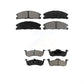 Front Rear Semi-Metallic Brake Pads Kit For 2017-2019 Lincoln MKT With Vented Rotors KSM-100196