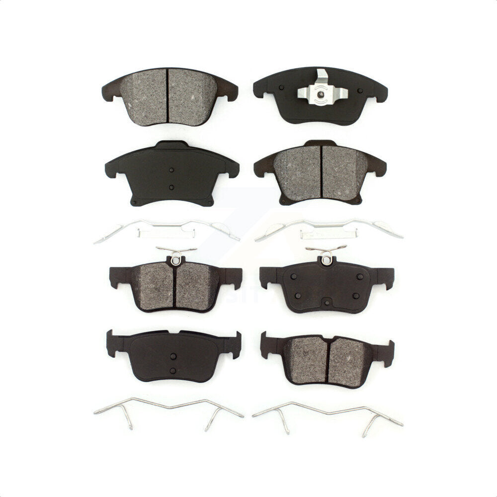 Front Rear Semi-Metallic Brake Pads Kit For Ford Fusion Lincoln MKZ Police Responder Hybrid SSV Plug-In KSM-100209