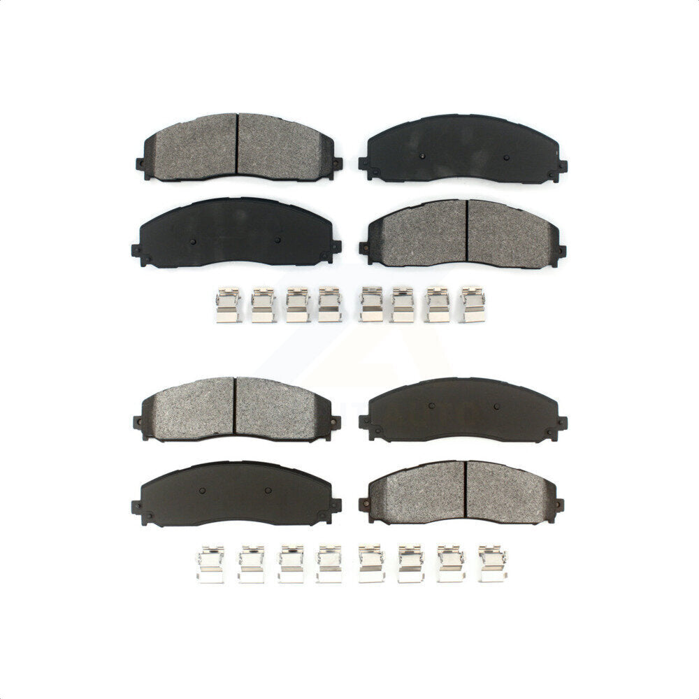 Front Rear Semi-Metallic Brake Pads Kit For Ford F-250 Super Duty F-350 F-450 KSM-100211