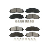 Front Rear Semi-Metallic Brake Pads Kit For Ford F-250 Super Duty F-350 F-450 KSM-100211