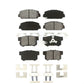 Front Rear Semi-Metallic Brake Pads Kit For 2013-2018 Acura RDX KSM-100212