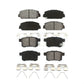 Front Rear Semi-Metallic Brake Pads Kit For Honda Accord KSM-100213