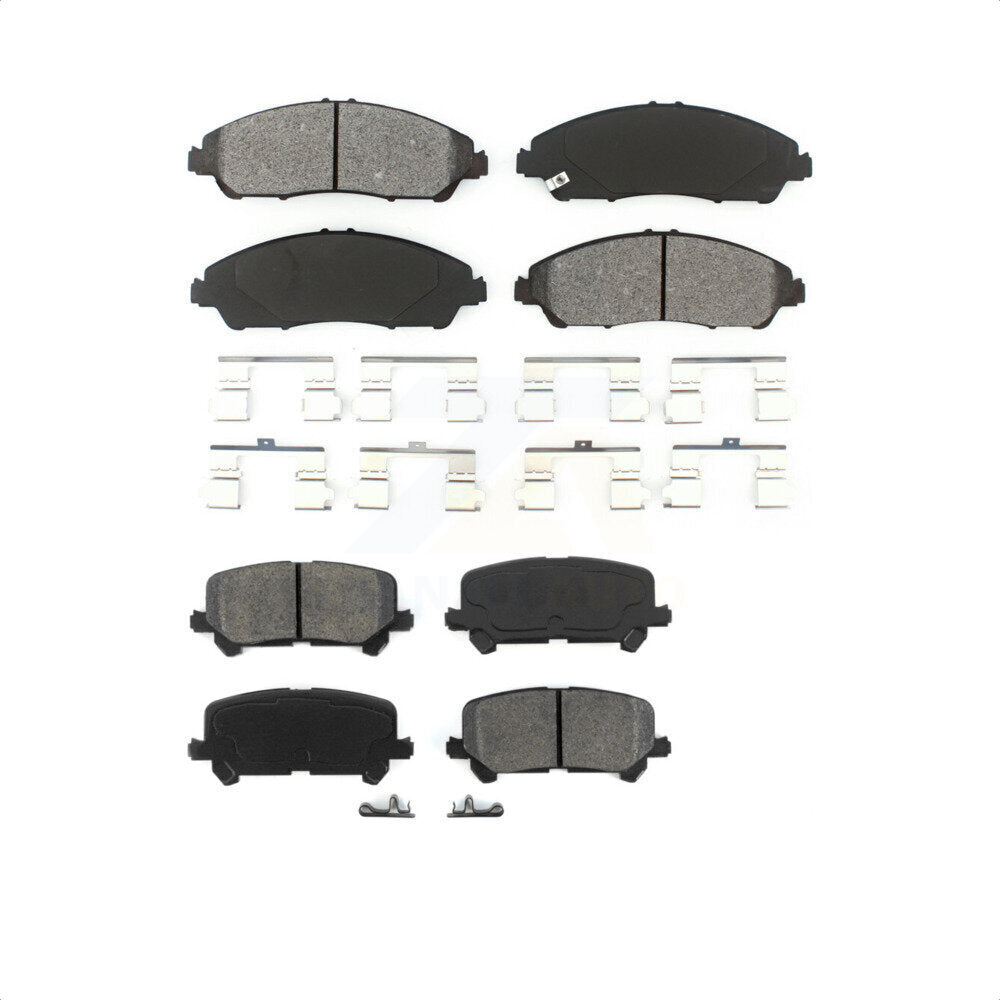 Front Rear Semi-Metallic Brake Pads Kit For Honda Pilot Acura MDX Ridgeline KSM-100216