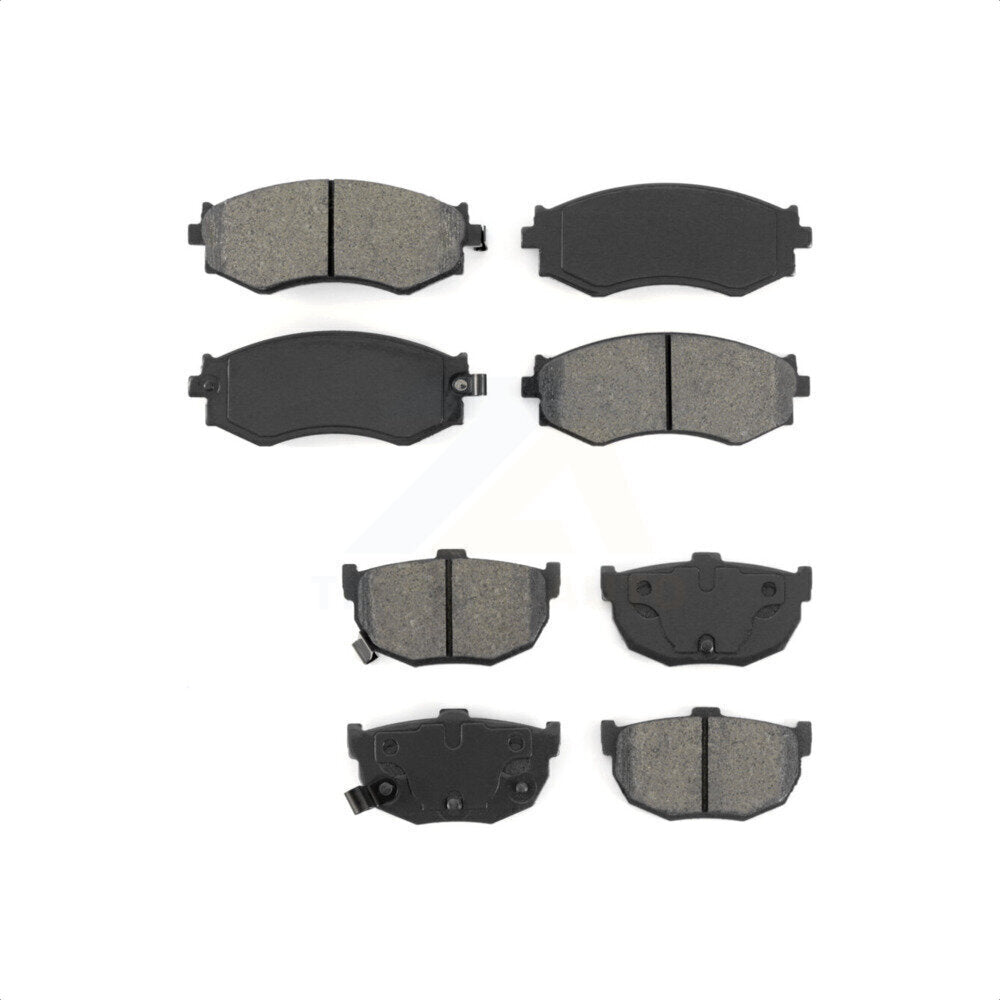 Front Rear Semi-Metallic Brake Pads Kit For 1990-1992 Nissan Stanza Disc rear brakes KSM-100242