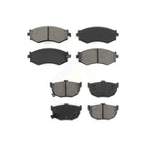 Front Rear Semi-Metallic Brake Pads Kit For 1990-1992 Nissan Stanza Disc rear brakes KSM-100242