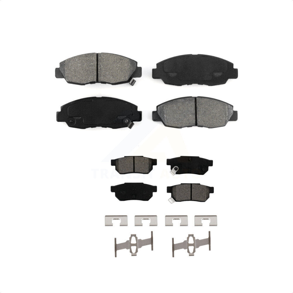 Front Rear Semi-Metallic Brake Pads Kit For Honda Civic Acura EL KSM-100245